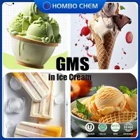GMS glicerol monotearato CAS 31566-31-1 no emusifer de alimentos de sorvete E471